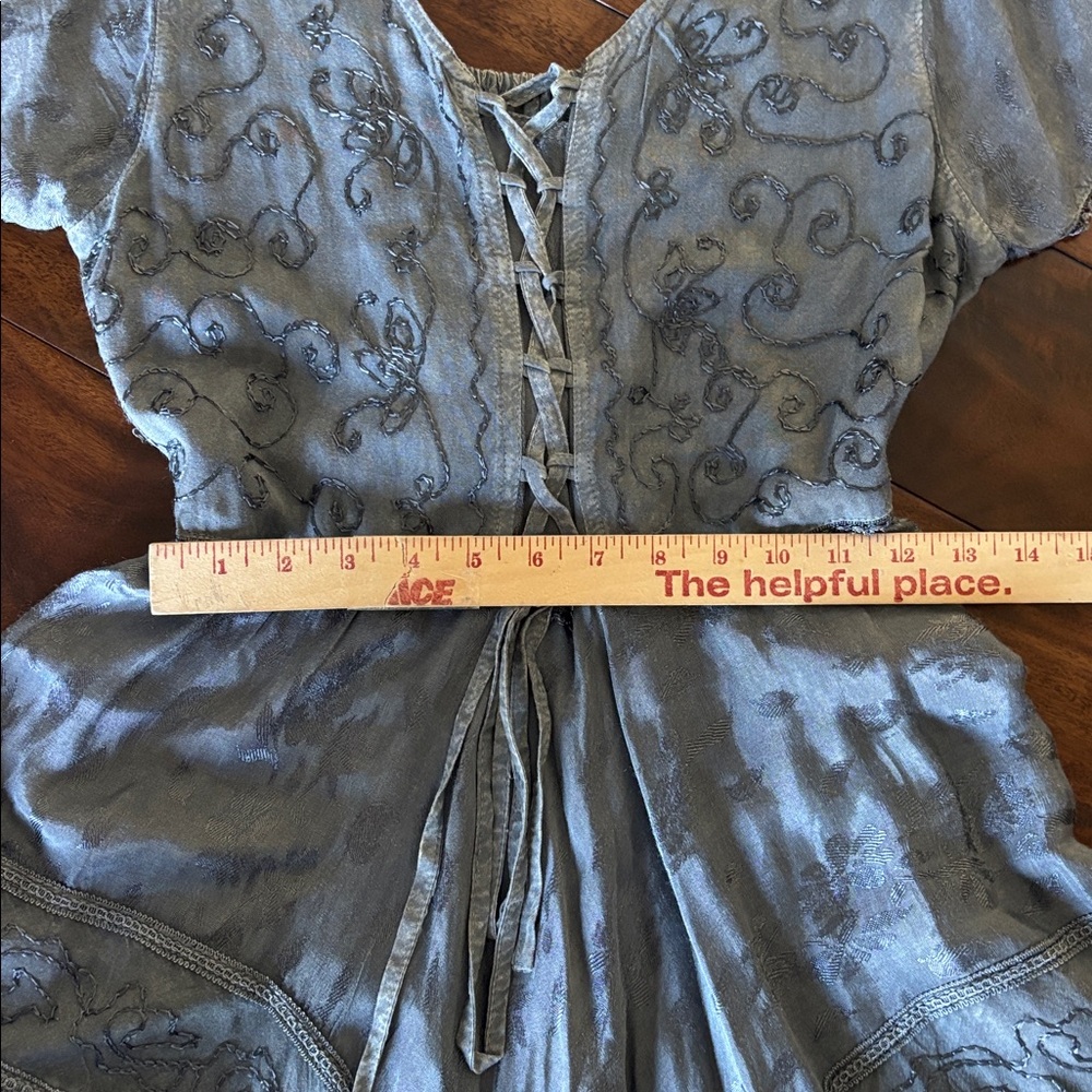 Sakkas | gray marigold embroidered pixie dress - Picture 10 of 12